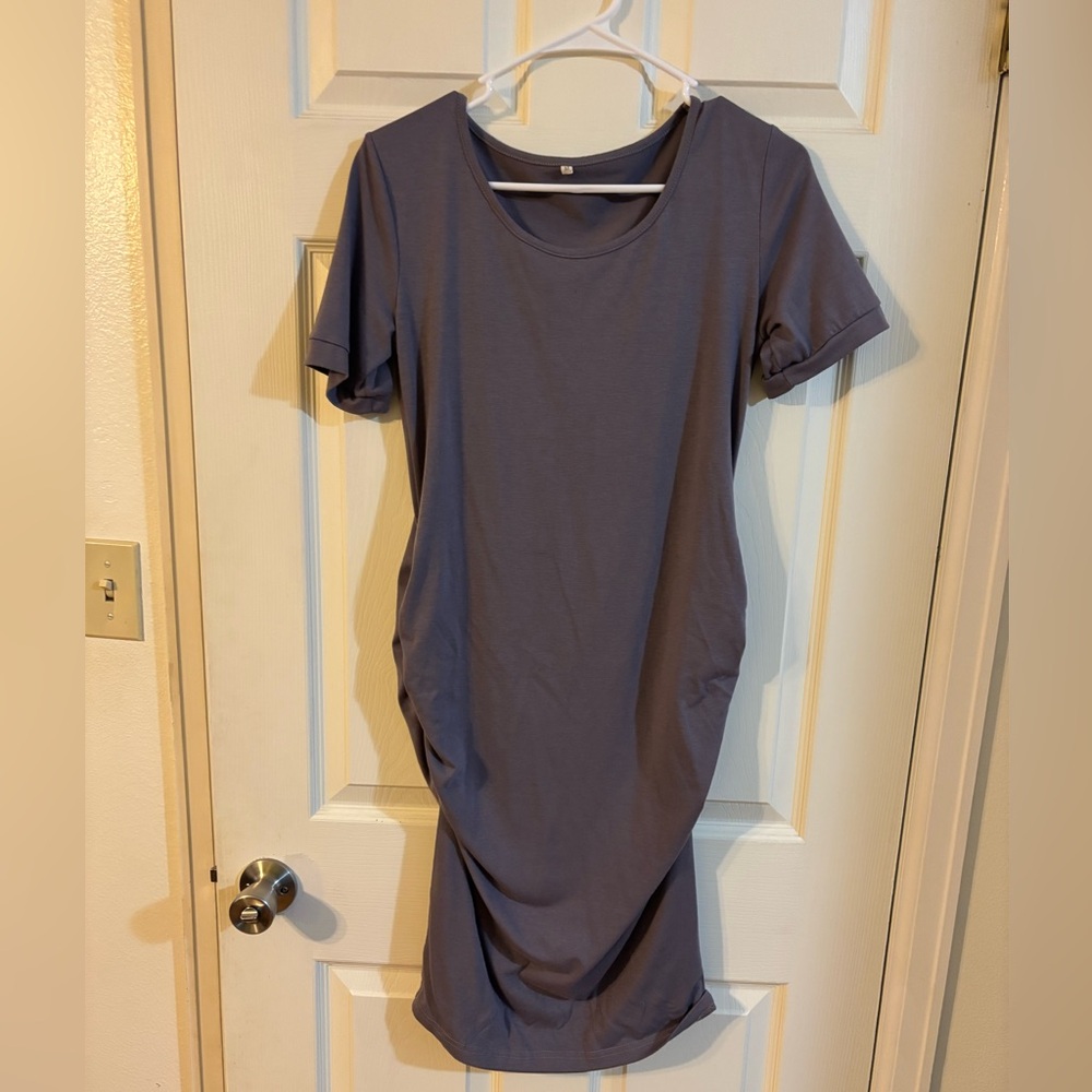 Gray maternity dress